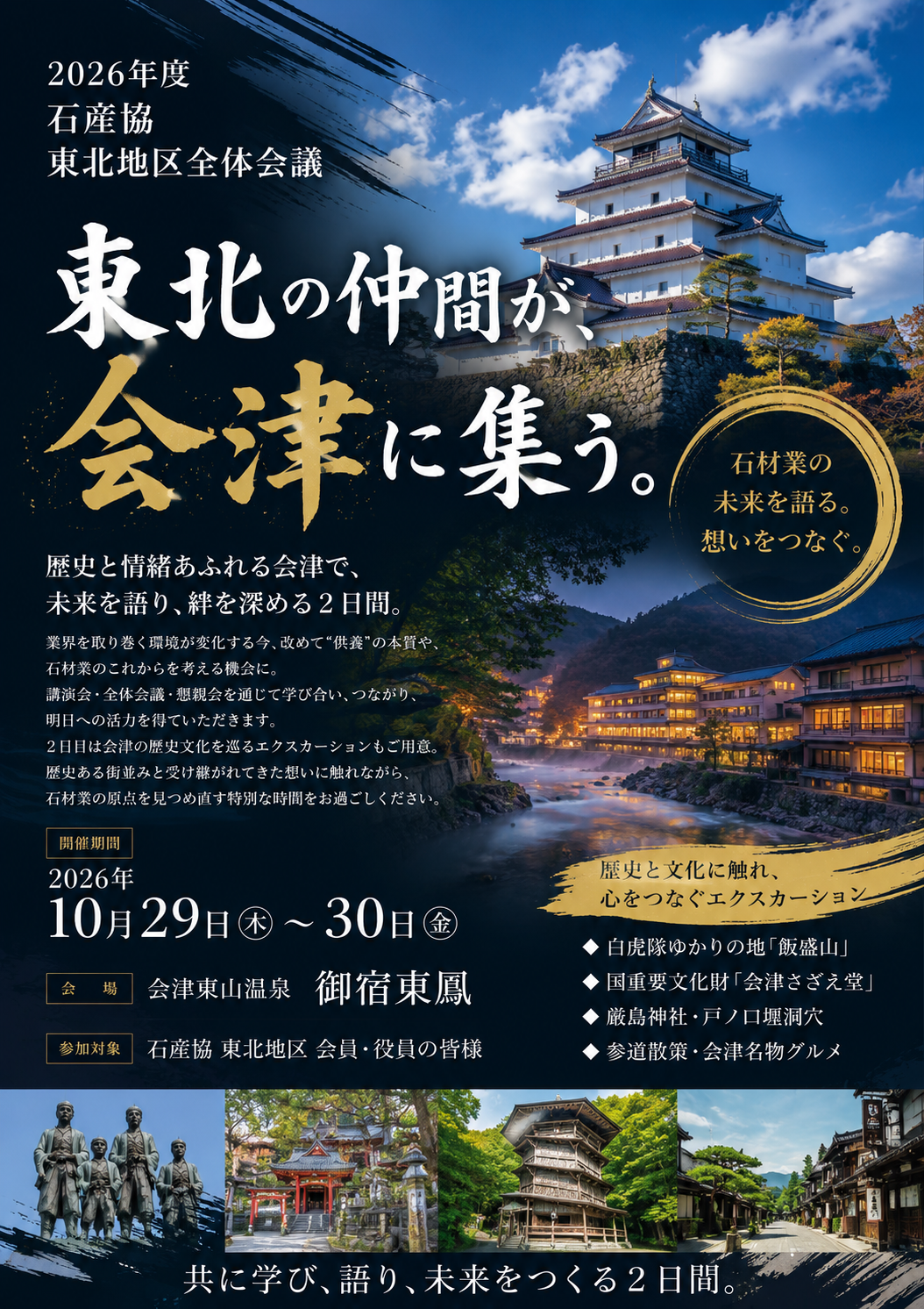 【募集】東北地区全体会議in福島　会津東山温泉